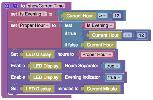 Testing the isEvening variable