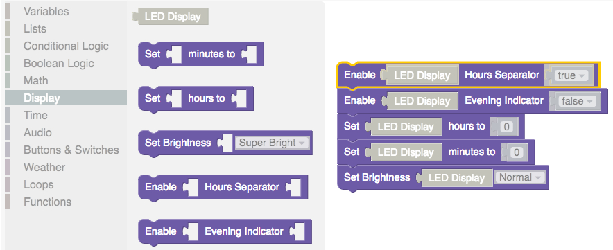 The actions within our blocks