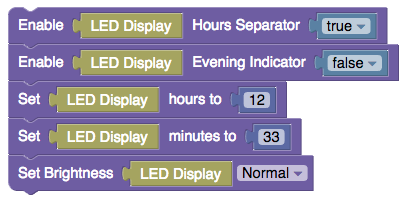 Values within our blocks IDE