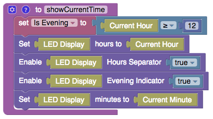 Setting the isEvening variable