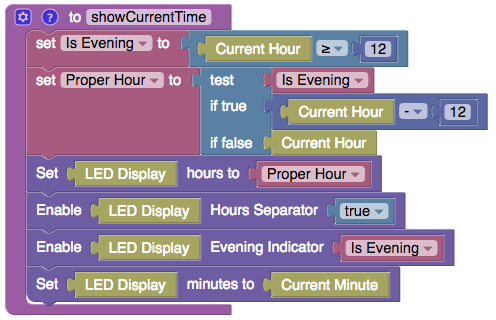 Setting the evening indicator