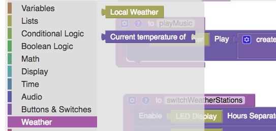 The Weather drawer